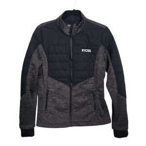 Ryobi Black Quited Utility Jacket with Fitted Silhouette Sz M